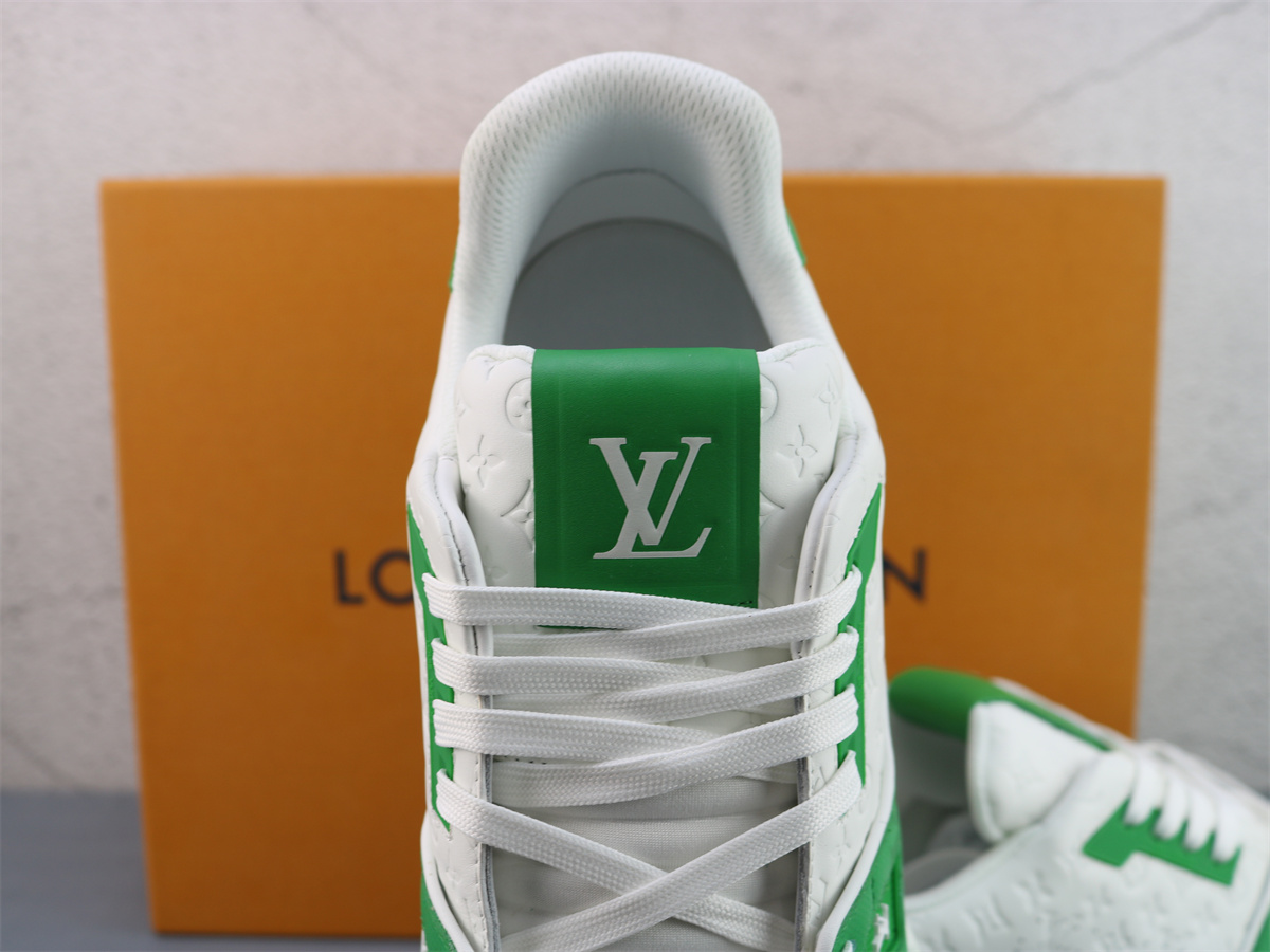 LV Trainer Sneaker White Green